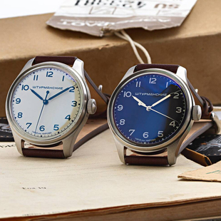 机械机芯防震防水限量真皮 款 俄罗斯领航员加加林纪念款 复古经典