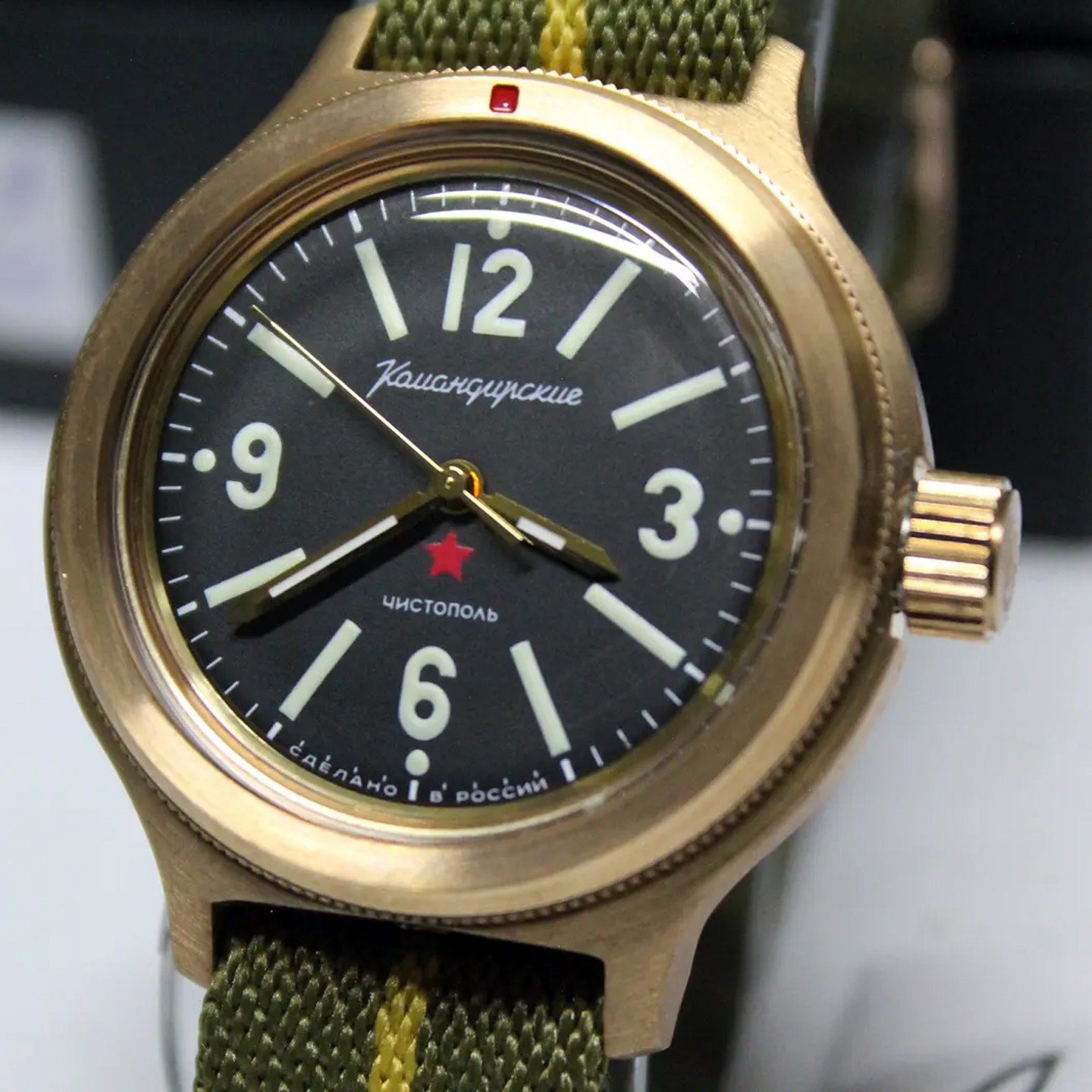 稀有青铜机械男表深度防水夜光