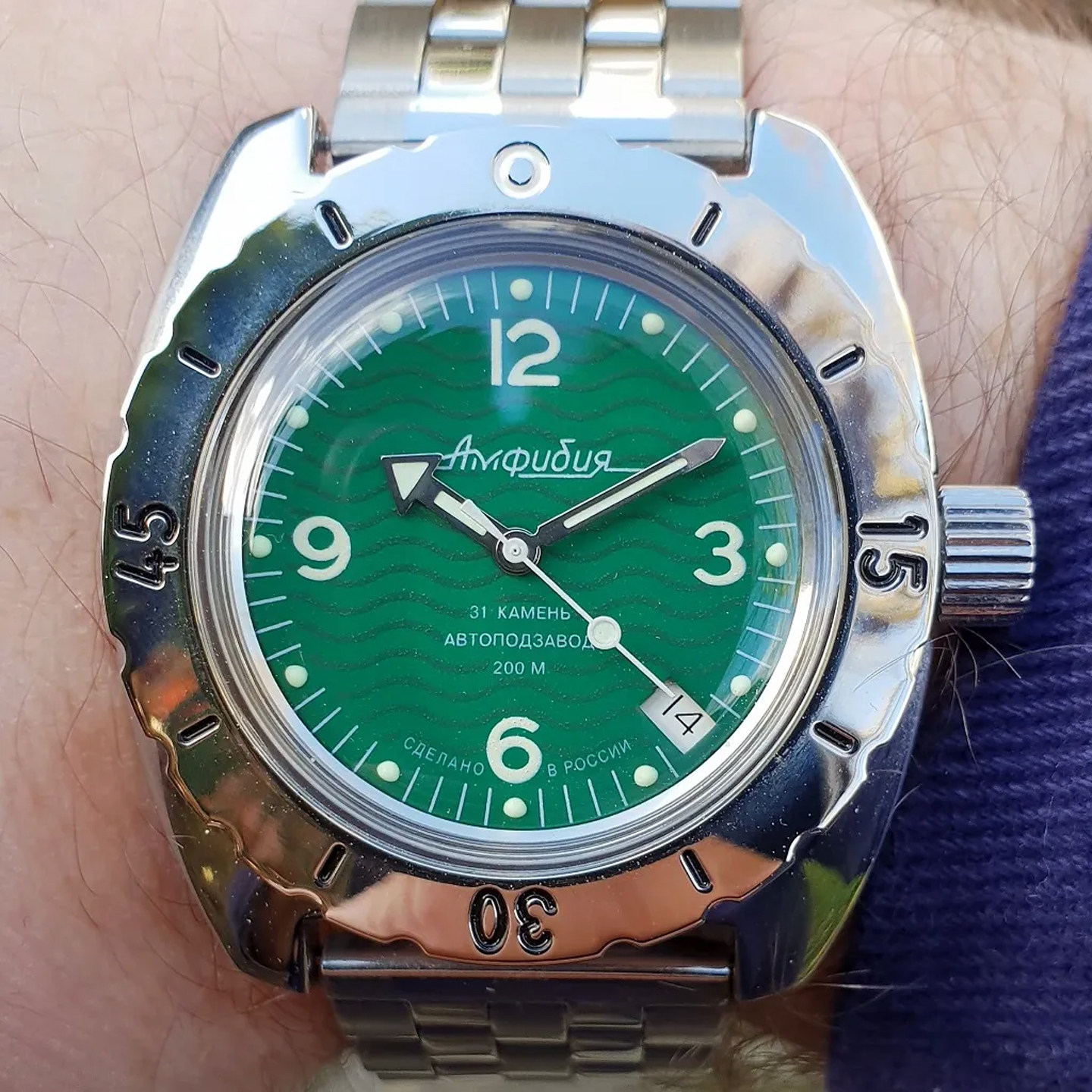 蛙人潜水机械男军表夜光耐用