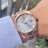 俄罗斯双头鹰总统商务男表镀金镶钻石英机芯双表带防水气质腕表