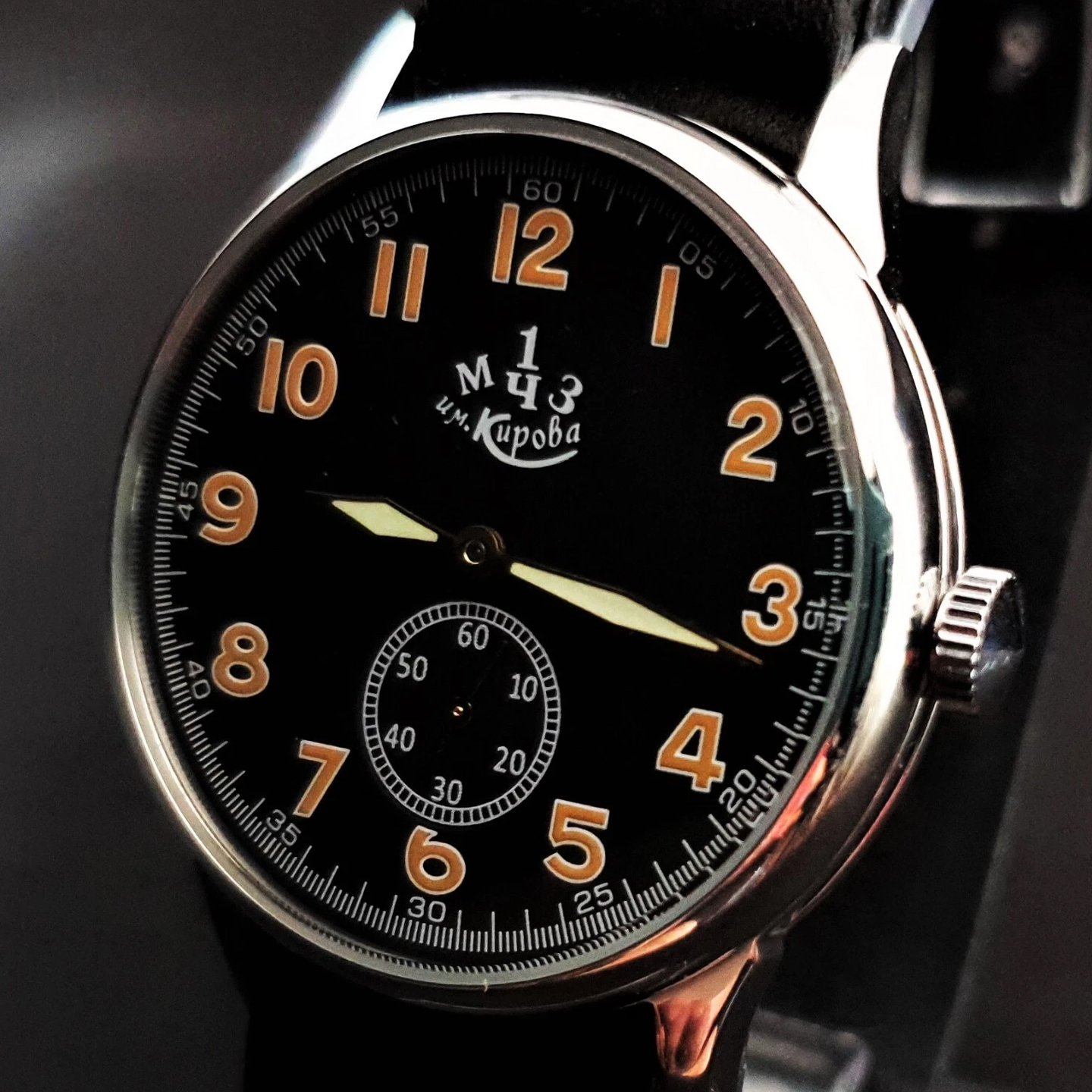 苏联库存手表复古男老表铜玻璃透底手动机械机芯小三针Pobeda祖国