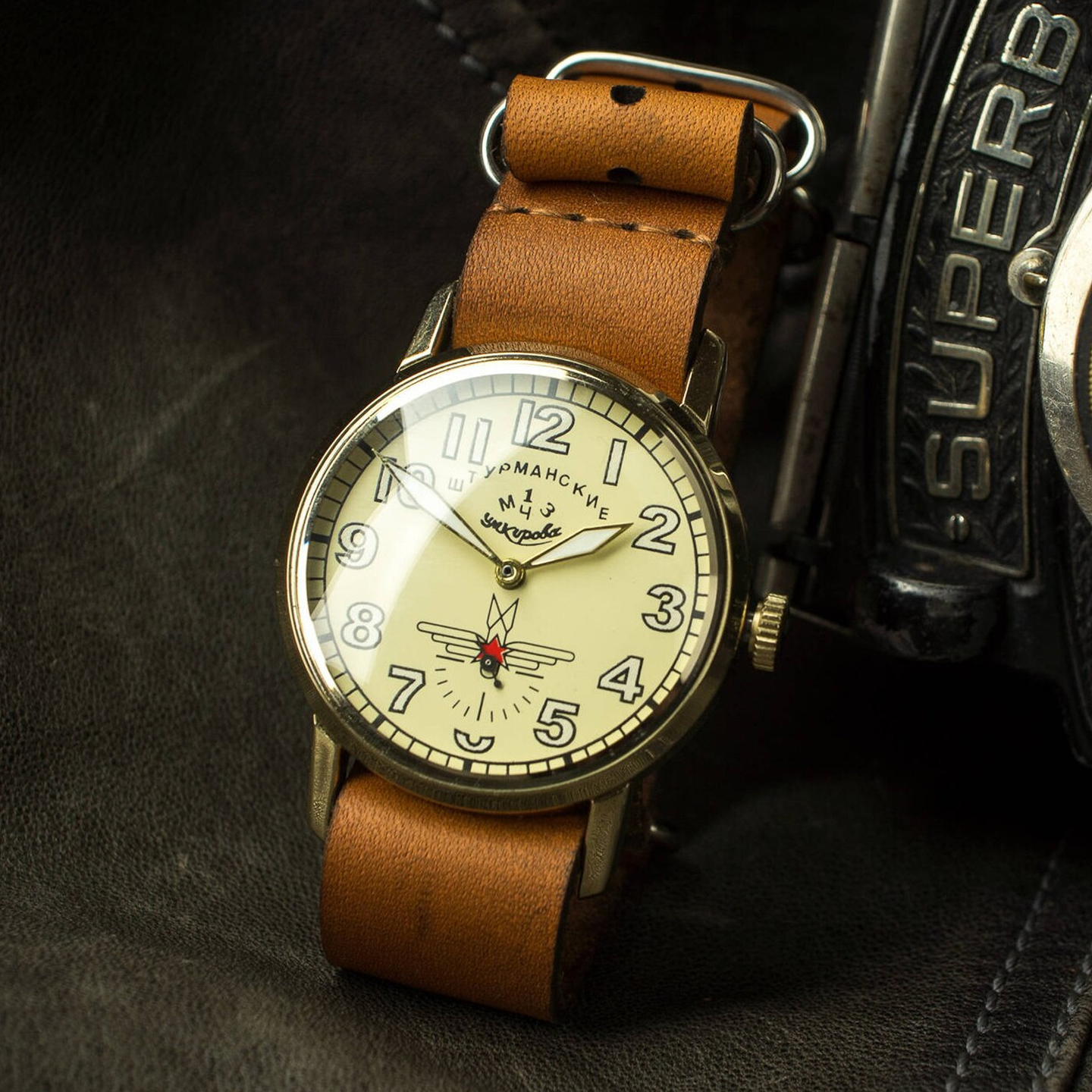 苏联手表第一宇航员加加林纪念老表库存手动机械收藏铜表壳复古
