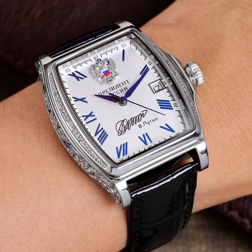 925纯银外壳雕花精致男表俄罗斯双头鹰自动机械商务气质奢华礼盒