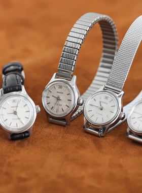 国货上海HAIDA海达简约表盘手动机械表白色方形复古怀旧女表