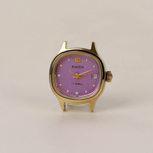 海达牌国产精品复古小巧小众个性横椭圆形金表女士手动机械表女款