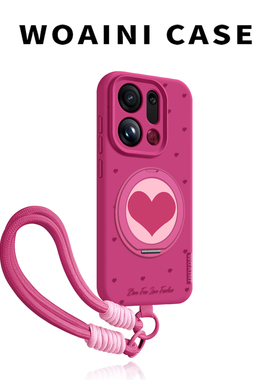 沃艾尼适用OPPOFindX9Pro手机壳ins爱心x8ultra多功能支点壳x8s+镜头全包x9个性女网红findx8pro硅胶x8s挂绳