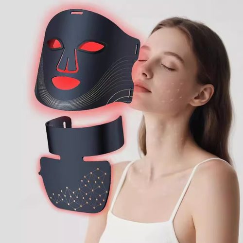 美容仪硅胶彩光面膜仪美颈仪组合装光子嫩肤美容面罩颈纹仪红外线