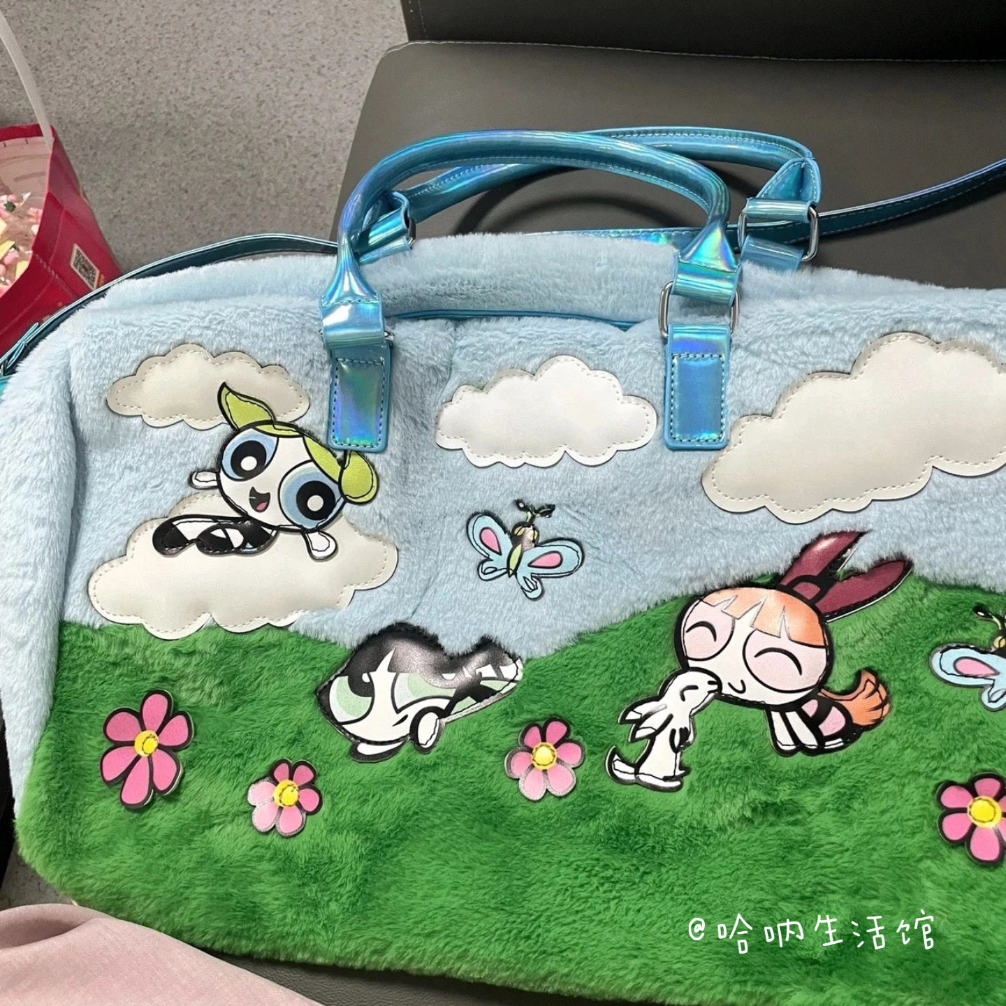 Dills kill The Powerpuff Girls飞天小女警手提袋包行李包大容量
