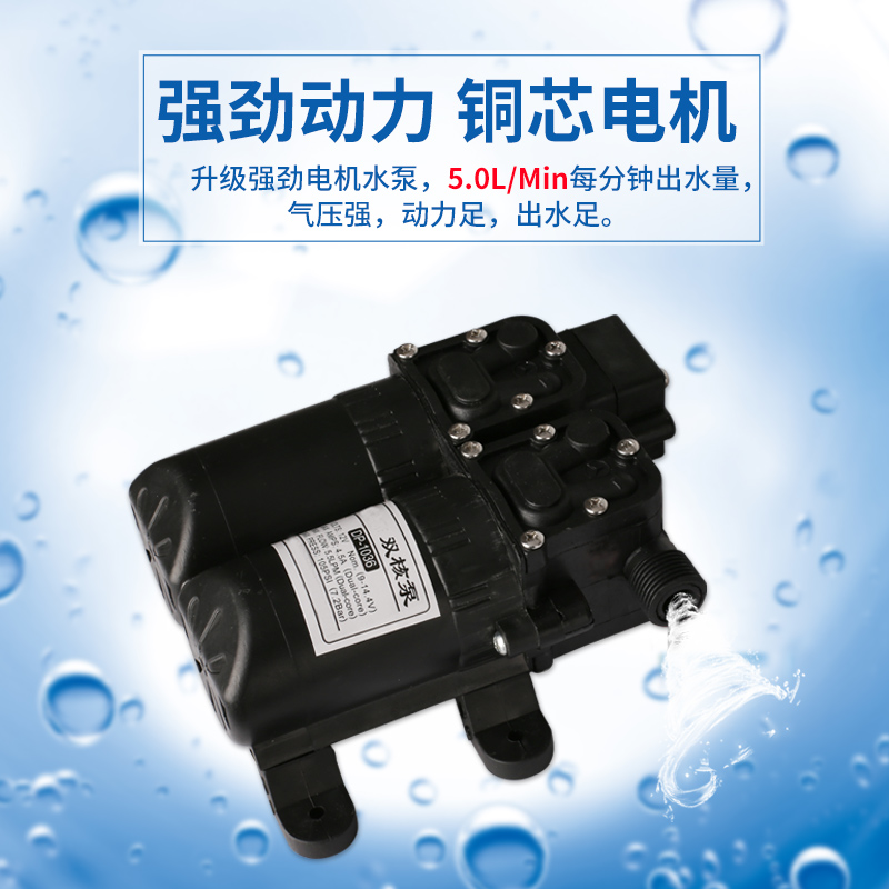 电动喷雾器背负式双泵高压12v多功能锂电池农用果树打农药机