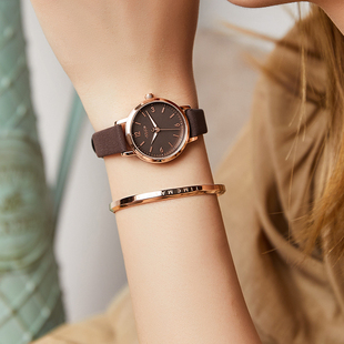 潮流学生表夜光防水皮带 复古时尚 聚利时正品 女士手表简约气质韩版