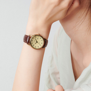 聚利时手表女2025年新款 女士轻奢文艺风腕表学生防水 复古气质时尚