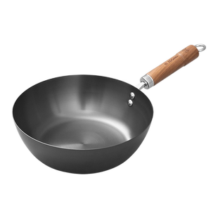 典匠精铁锅炒锅家用无涂层熟铁小铁锅平底炒菜锅燃气电磁炉26cm