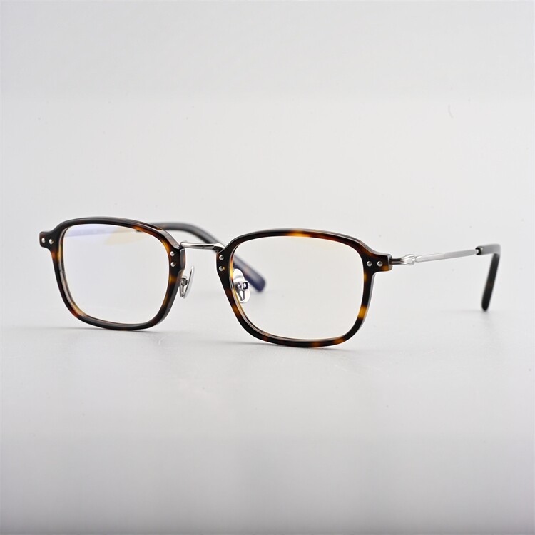 复古眼镜男板材加钛眼镜框可配近视眼镜架潮流镜框配防蓝光镜6651