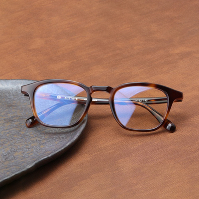 板材潮人复古镜架男可配近视玳瑁色镜架女美式绅士方框6052