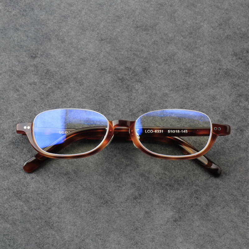 个性文艺复古半框眼镜架高度近视眼睛框镜架男小脸黑框框架女6331