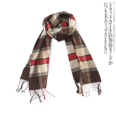 外贸女士英伦风时尚 格子围巾秋冬季 新款 百搭保暖流苏边围脖15663