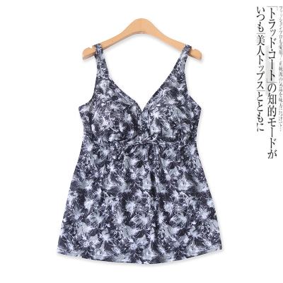 可调节有胸垫印花吊带背心