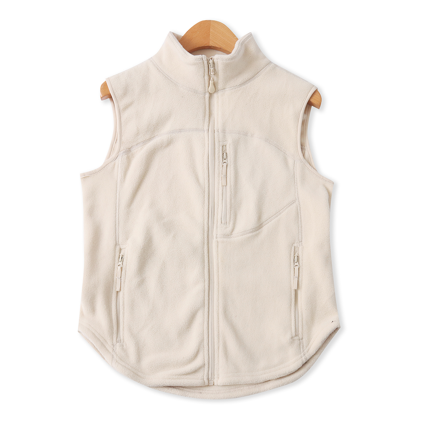 摇粒绒马甲冬季新款外贸女装百搭休闲立领多口袋修身薄背心19231