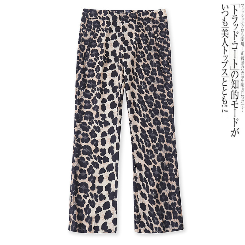 豹纹裤春新款外贸女装复古时尚百搭修身斜插袋显瘦休闲长裤12714,女装/女士精品,休闲裤,淘宝优惠券,粉丝福利购,淘宝优惠卷