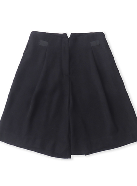 西装五分裤夏季新款外贸女装休闲百搭高腰后系带宽松阔腿裤19180