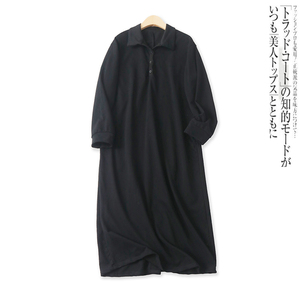 卫衣裙春秋季新款外贸女装休闲百搭翻领套头宽松长袖连衣裙16528