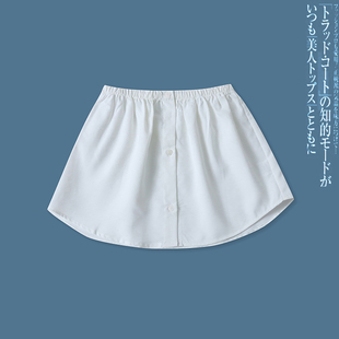 叠穿假两件下摆短裙17784 卫衣T恤打底裤 遮臀小屁帘春新款 外贸女装