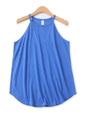 大码背心夏季新款外贸女装百搭纯色宽松显瘦圆下摆套头吊带18419