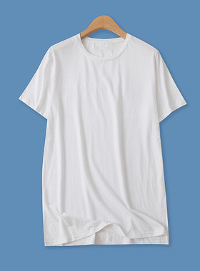 棉T恤夏季新款外贸女装纯色百搭圆领高弹力修身短袖套头上衣15352