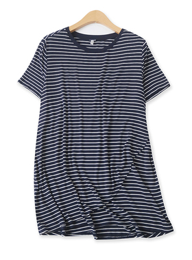 不规则T恤夏季新款外贸女装百搭圆领高弹力宽松短袖人棉上衣16818