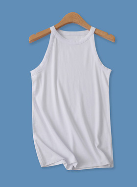 时尚背心夏季新款外贸女装百搭纯色修身高弹力显瘦套头上衣15299