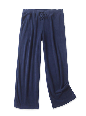 大码运动绒裤秋冬新外贸女装休闲百搭抽绳高腰弹力宽松长裤17356