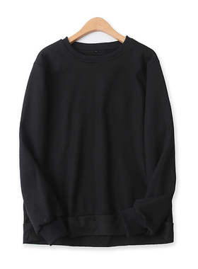 休闲卫衣秋冬新款外贸女百搭简约螺纹收口显瘦长袖加绒上衣13717