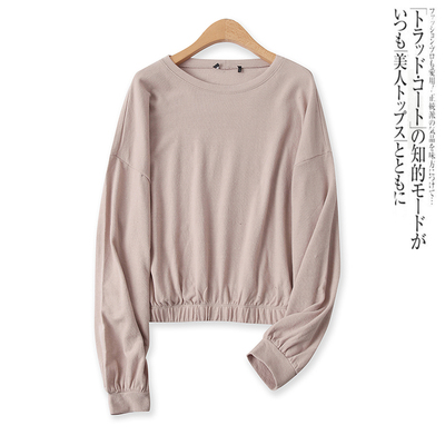 宽松显瘦大版型毛圈短款长袖卫衣