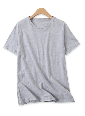 糖果色T恤夏季新款外贸女装百搭简洁圆领宽松短袖套头棉上衣14353