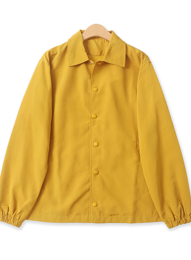 夹克外套春新款外贸男女休闲翻领单排扣网眼衬宽松长袖外套17736