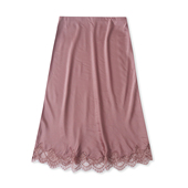 百搭复古松紧腰显瘦中长裙19655 外贸女装 蕾丝拼接半身裙春季 新款