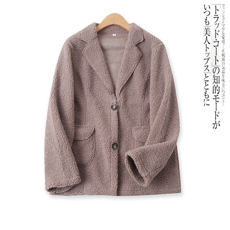 单排扣长袖上衣时尚外套外套