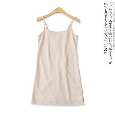 中长亮丝吊带夏新款外贸女装时尚修身露背外穿内搭套头打底18104