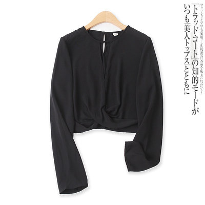 修身大码显瘦百搭减龄长袖雪纺衫