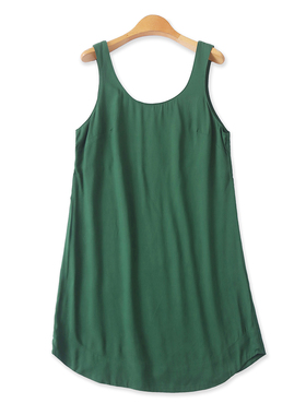 中长吊带背心夏季新款外贸女装内搭外穿修身套头宽肩带上衣18436