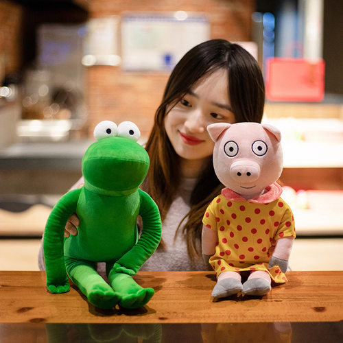 新品皮普的小猪波西的青蛙毛绒公仔小红书同款pip and posy