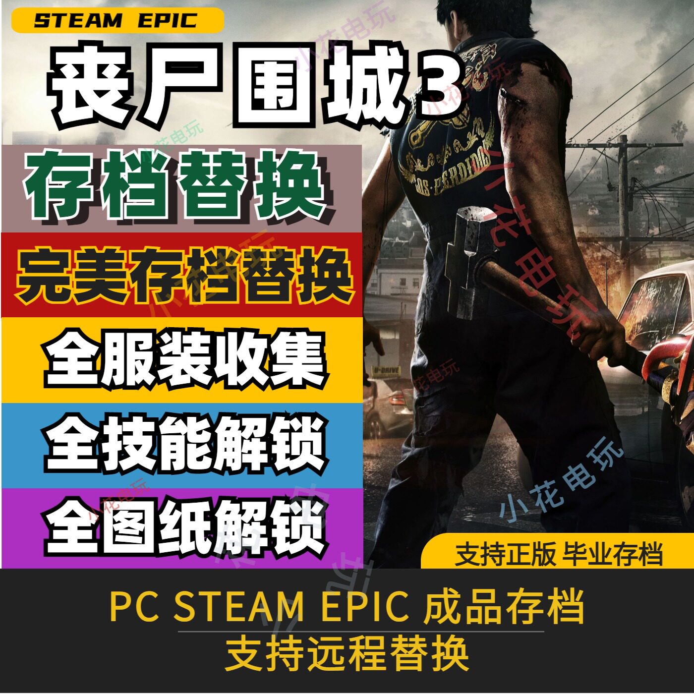 丧尸围城3存档修改替换PCsteam存档武器图纸车辆图纸满技能满等级