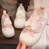 儿童新中式 古风帆布鞋 小白鞋 童鞋 2026春秋新款 蜡比小星女童汉服鞋