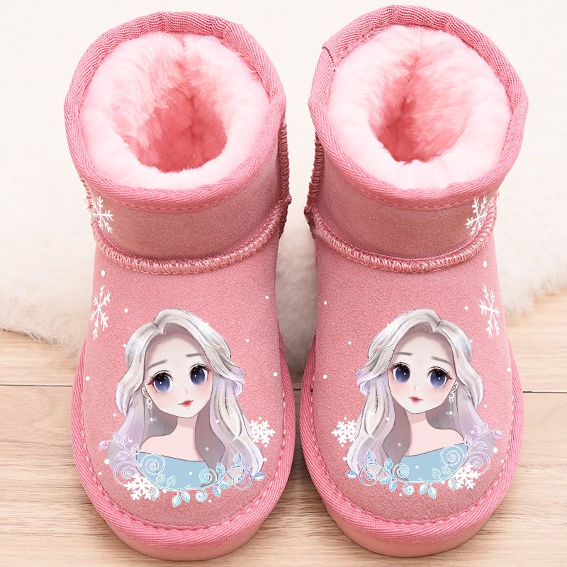 冬季儿童真皮雪地靴短靴