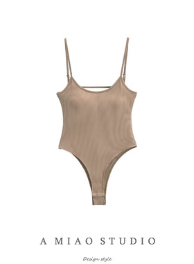 美式博主款性感大露背连体吊带卡戴珊性感内搭自带胸垫百搭背心女