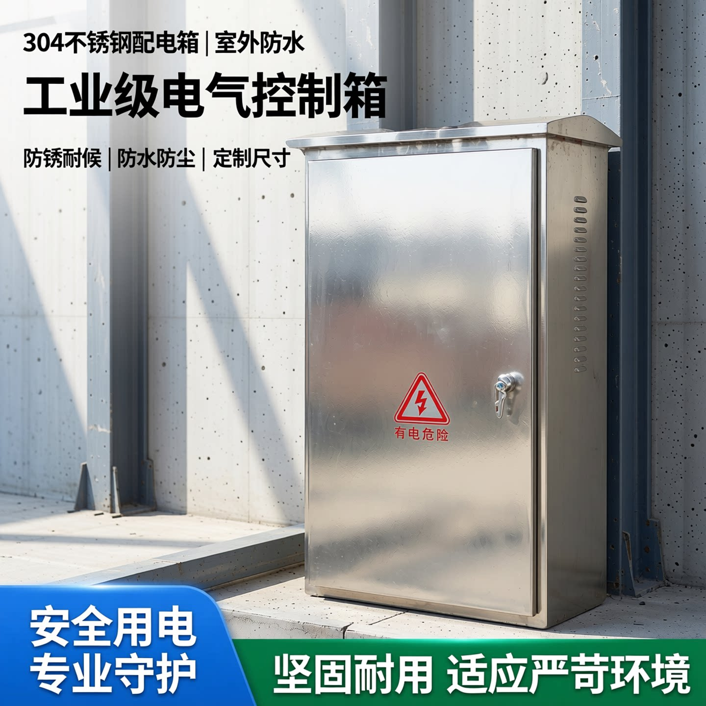 304不锈钢配电箱户外防雨防水 室外明装监控基业箱工程布线控制箱