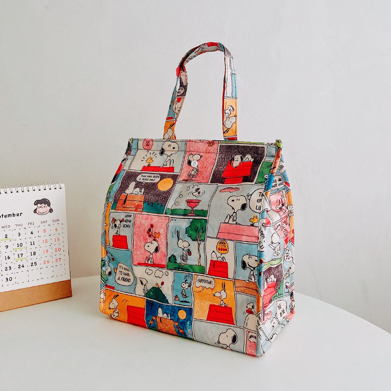 可爱史努比大容量饭盒袋折叠便携韩国铝箔保冷保温大号手提便当包,收纳整理,饭盒袋,淘宝优惠券,粉丝福利购,淘宝优惠卷