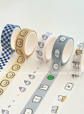 25新款自制ins风可爱卡通吉伊卡哇小八和纸胶带手账装饰素材胶带