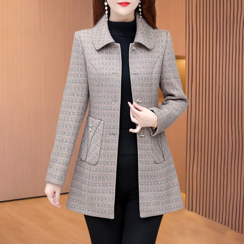 风衣外套女2025新款秋冬广州十三行爆款气质高端中年妈妈品牌大衣