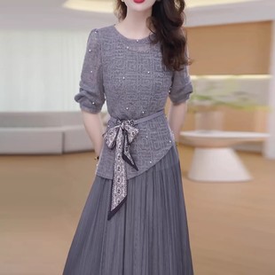 小香风套装连衣裙2025新款女秋冬十三行爆款轻奢高级感减龄两件套